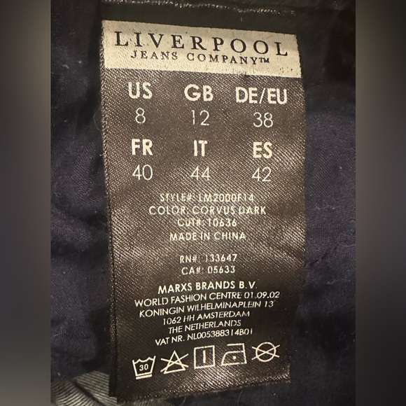 Liverpool “The Skinny” jeans - size 29/8 - Corvus Dark - Picture 4 of 4